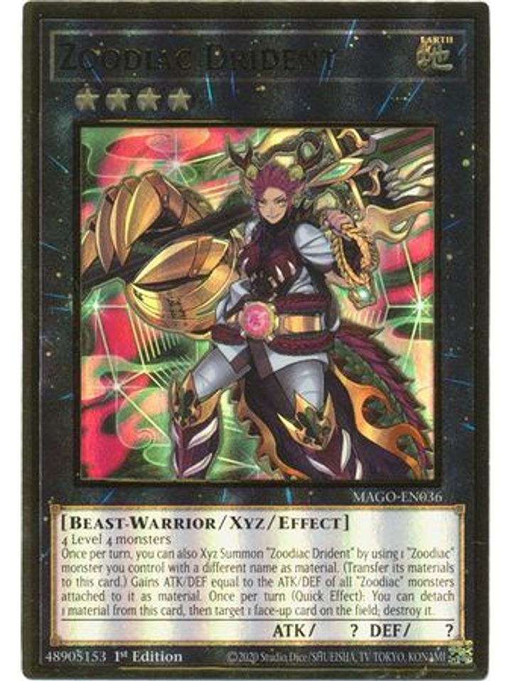 Zoodiac Drident - MAGO-EN036 - Premium Gold Rare 1st Edition 1