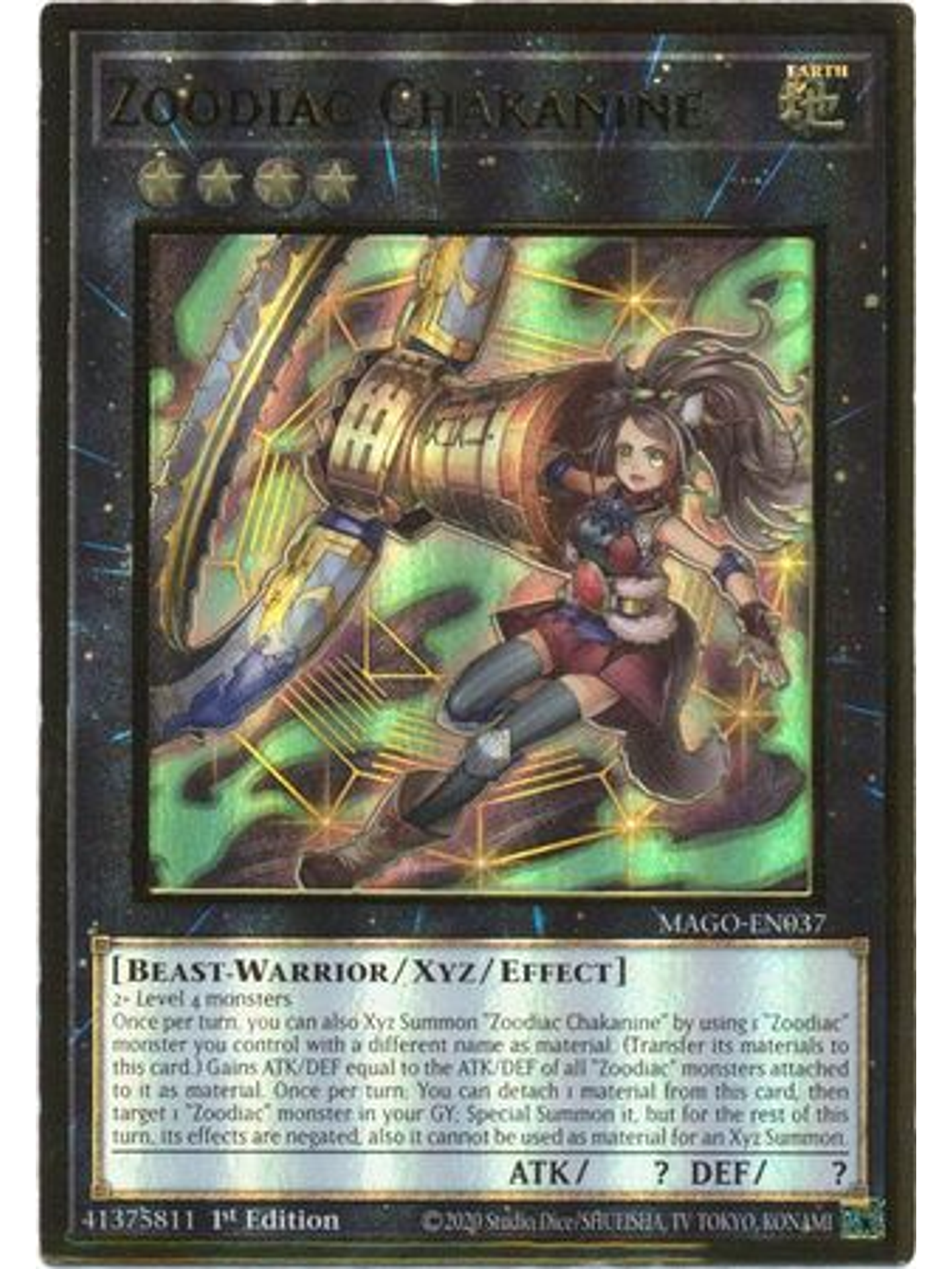 Zoodiac Chakanine - MAGO-EN037 - Premium Gold Rare 1st Edition 1