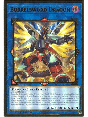 Borrelsword Dragon (Alternate Art) - MAGO-EN039 - Premium Gold Rare 1st Edition