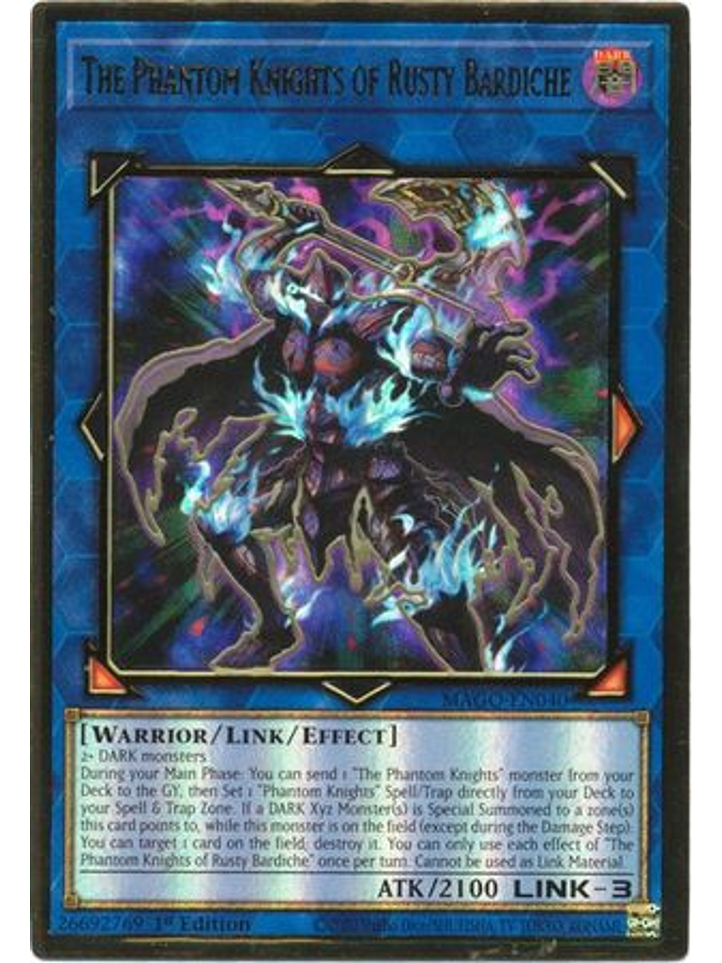 The Phantom Knights of Rusty Bardiche - MAGO-EN040 - Premium Gold Rare 1st Edition 1
