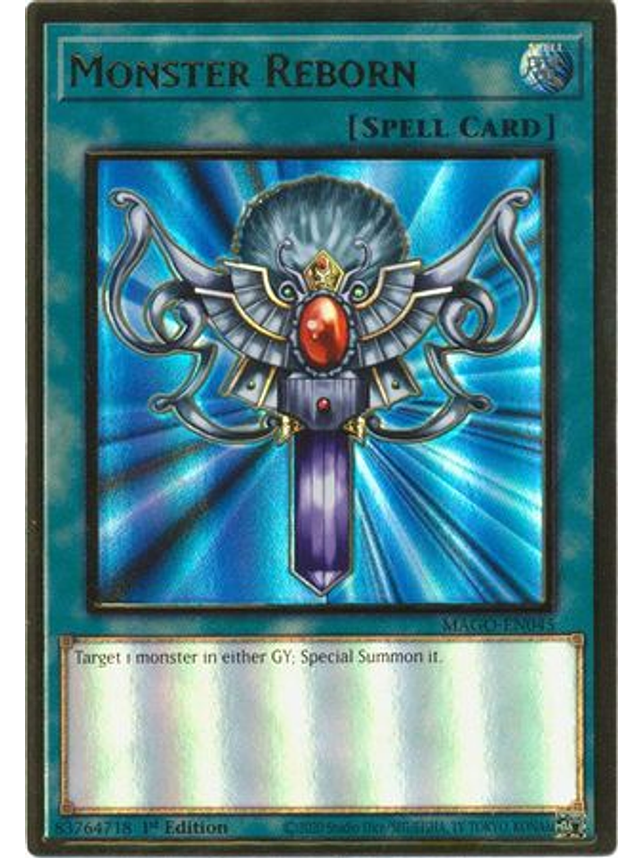 Monster Reborn - MAGO-EN045 - Premium Gold Rare 1st Edition 1