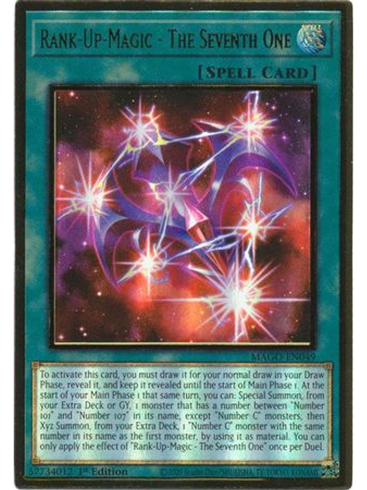 Rank-Up-Magic - The Seventh One - MAGO-EN049 - Premium Gold Rare 1st Edition 1