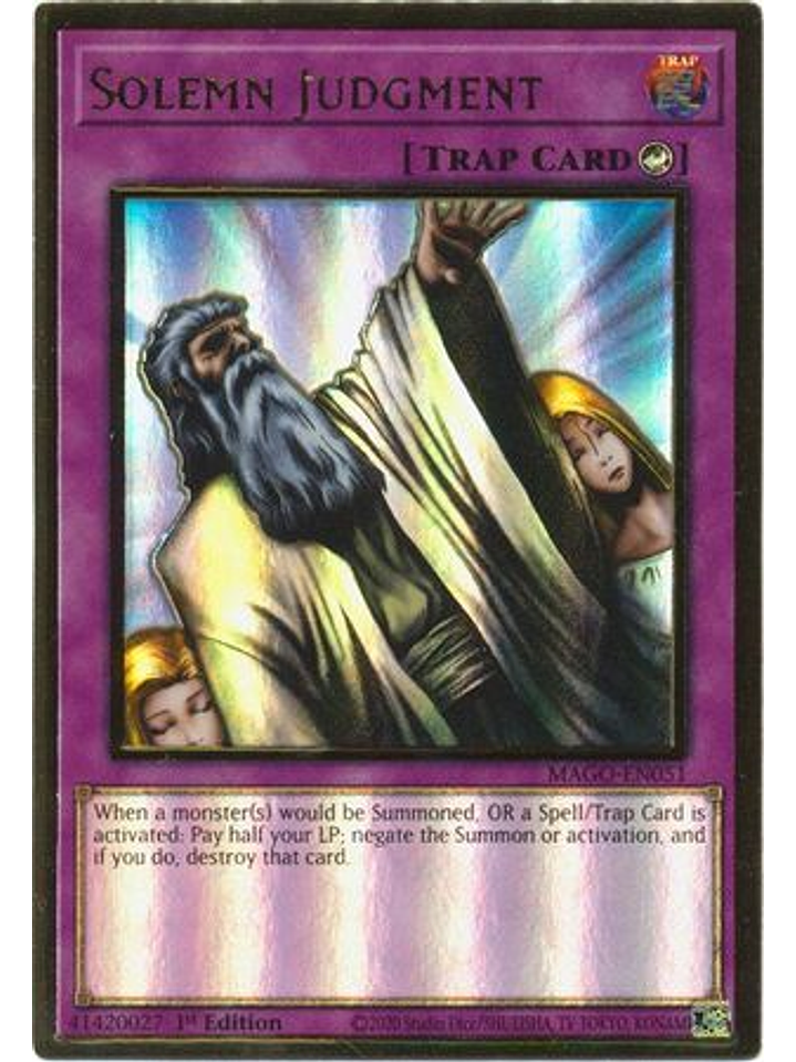 Solemn Judgment - MAGO-EN051 - Premium Gold Rare 1st Edition 1