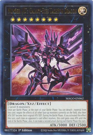 Number 107: Galaxy-Eyes Tachyon Dragon - MAGO-EN062 - Rare 1st Edition