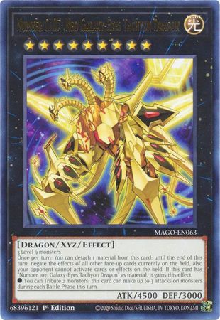 Number C107: Neo Galaxy-Eyes Tachyon Dragon - MAGO-EN063 - Rare 1st Edition