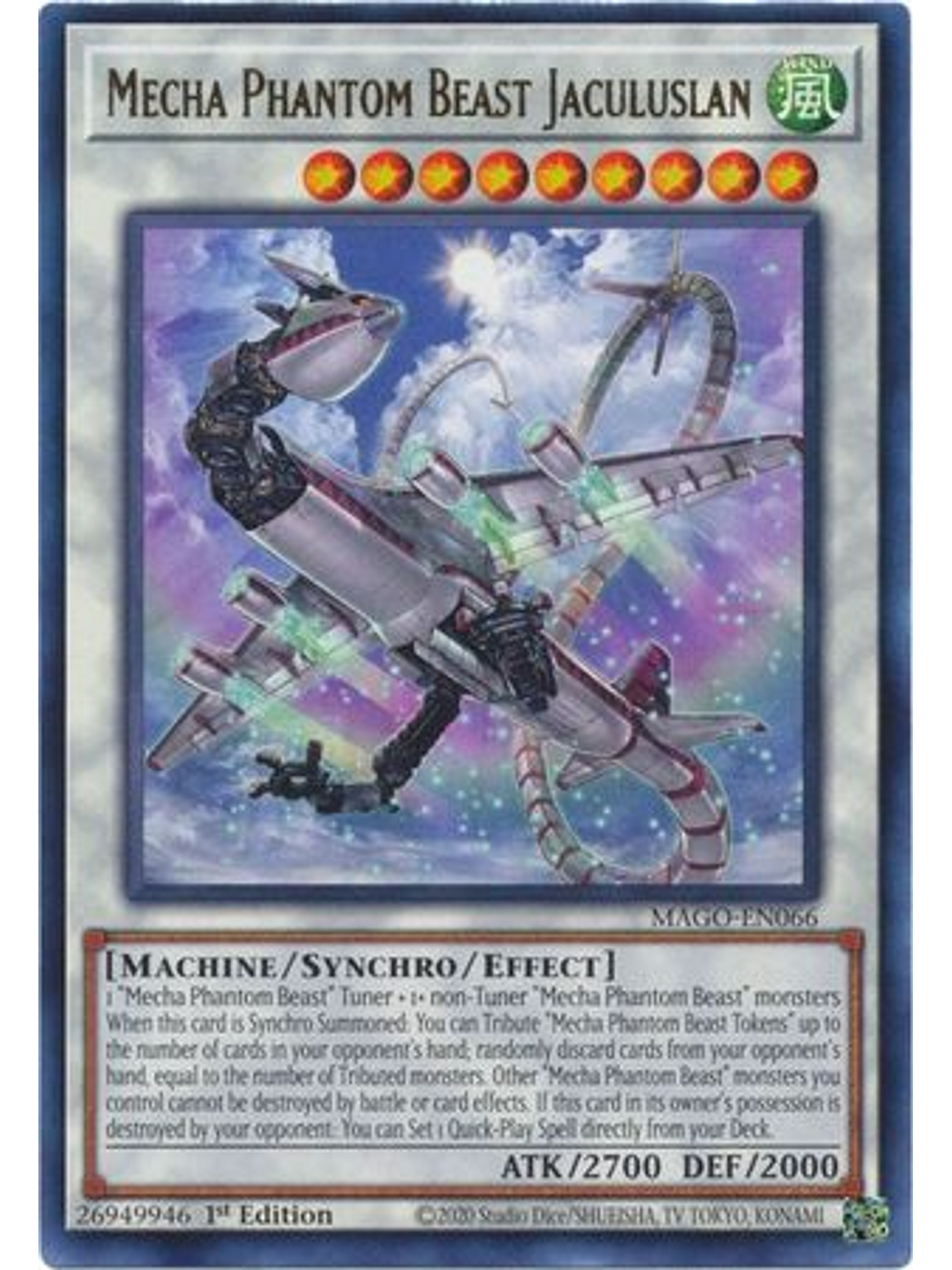 Mecha Phantom Beast Jaculuslan - MAGO-EN066 - Rare 1st Edition 1