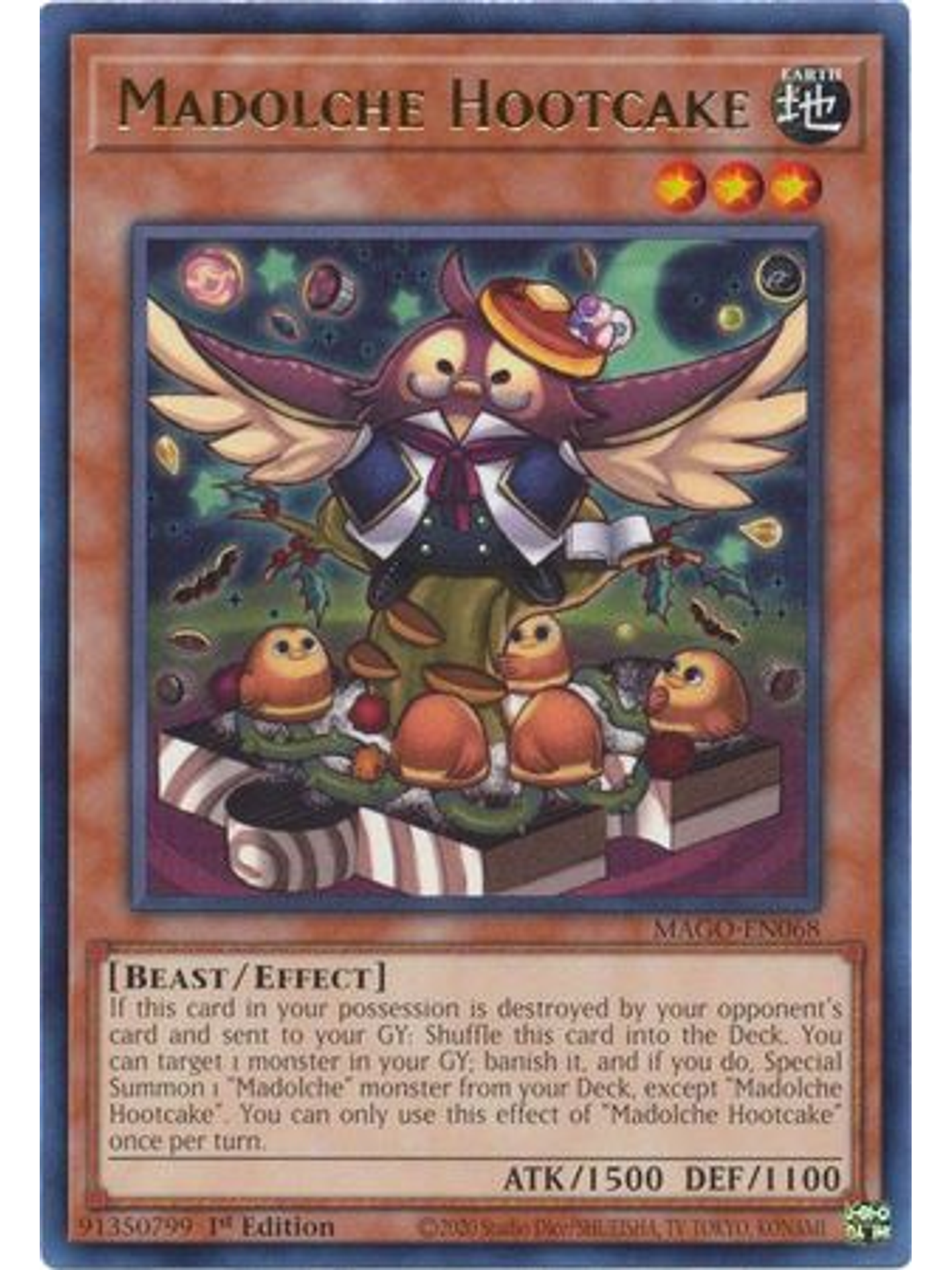 Madolche Hootcake - MAGO-EN068 - Rare 1st Edition 1