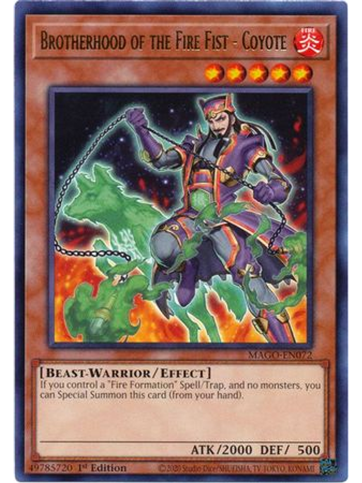 Brotherhood of the Fire Fist - Coyote - MAGO-EN072 - Rare 1st Edition 1