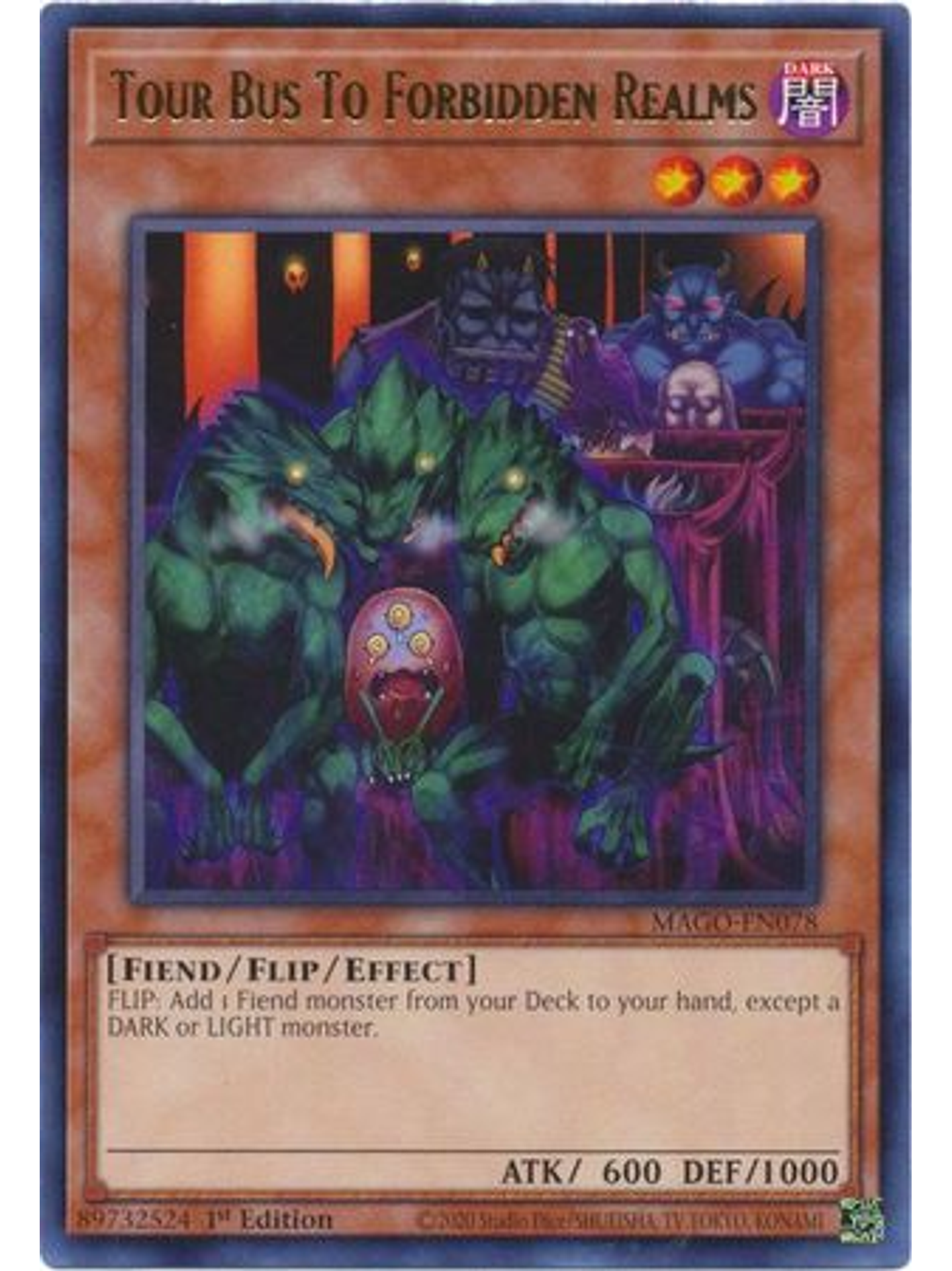 Tour Bus To Forbidden Realms - MAGO-EN078 - Rare 1st Edition 1