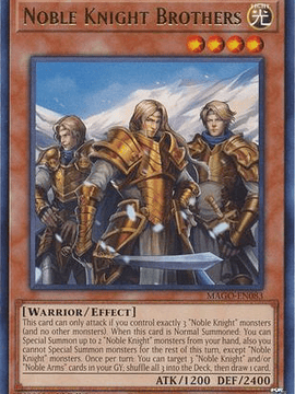 Noble Knight Brothers - MAGO-EN083 - Rare 1st Edition