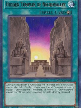 Hidden Temples of Necrovalley - MAGO-EN087 - Rare 1st Edition
