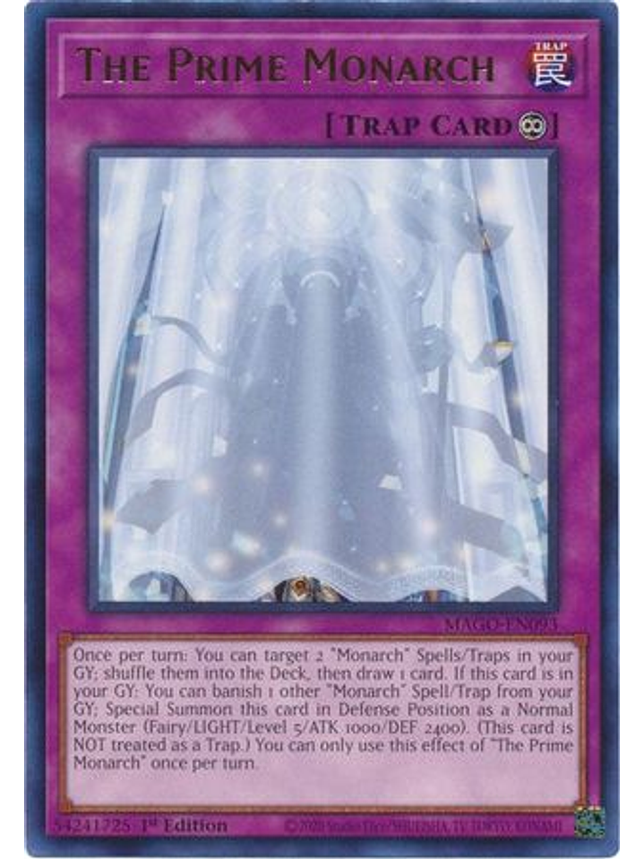 The Prime Monarch - MAGO-EN093 - Rare 1st Edition 1