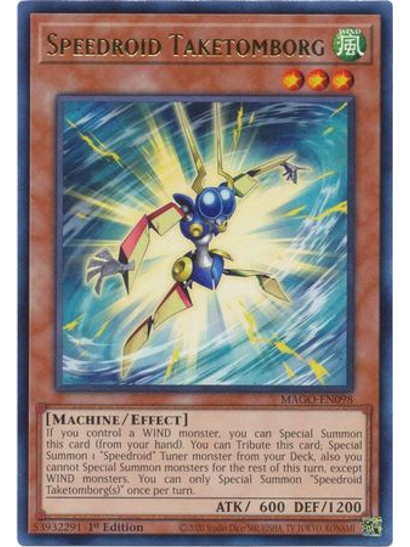 Speedroid Taketomborg - MAGO-EN098 - Rare 1st Edition 1
