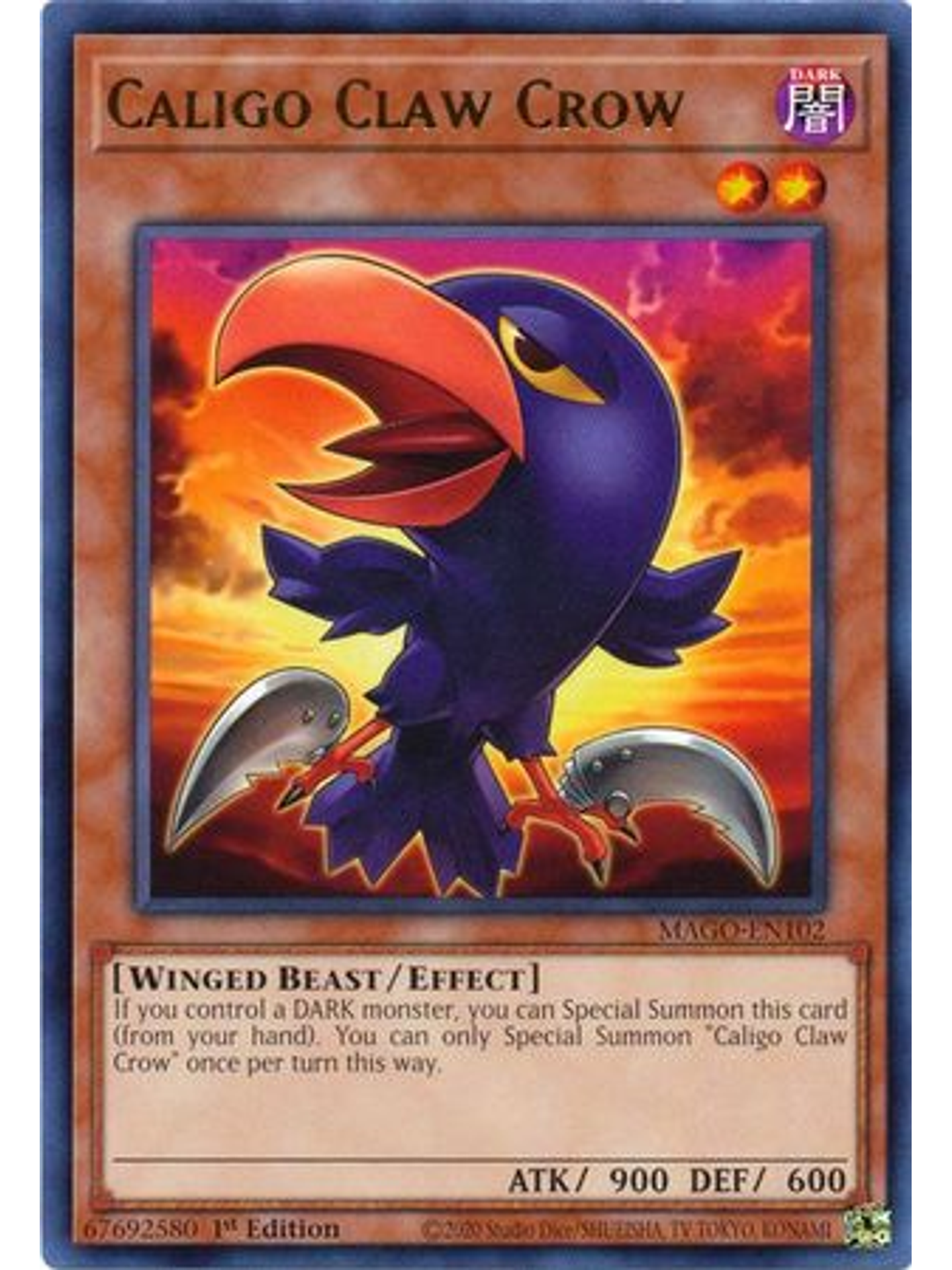 Caligo Claw Crow - MAGO-EN102 - Rare 1st Edition 1