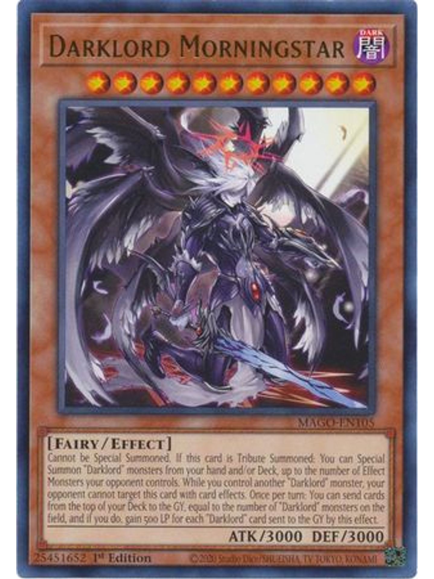 Darklord Morningstar - MAGO-EN105 - Rare 1st Edition 1