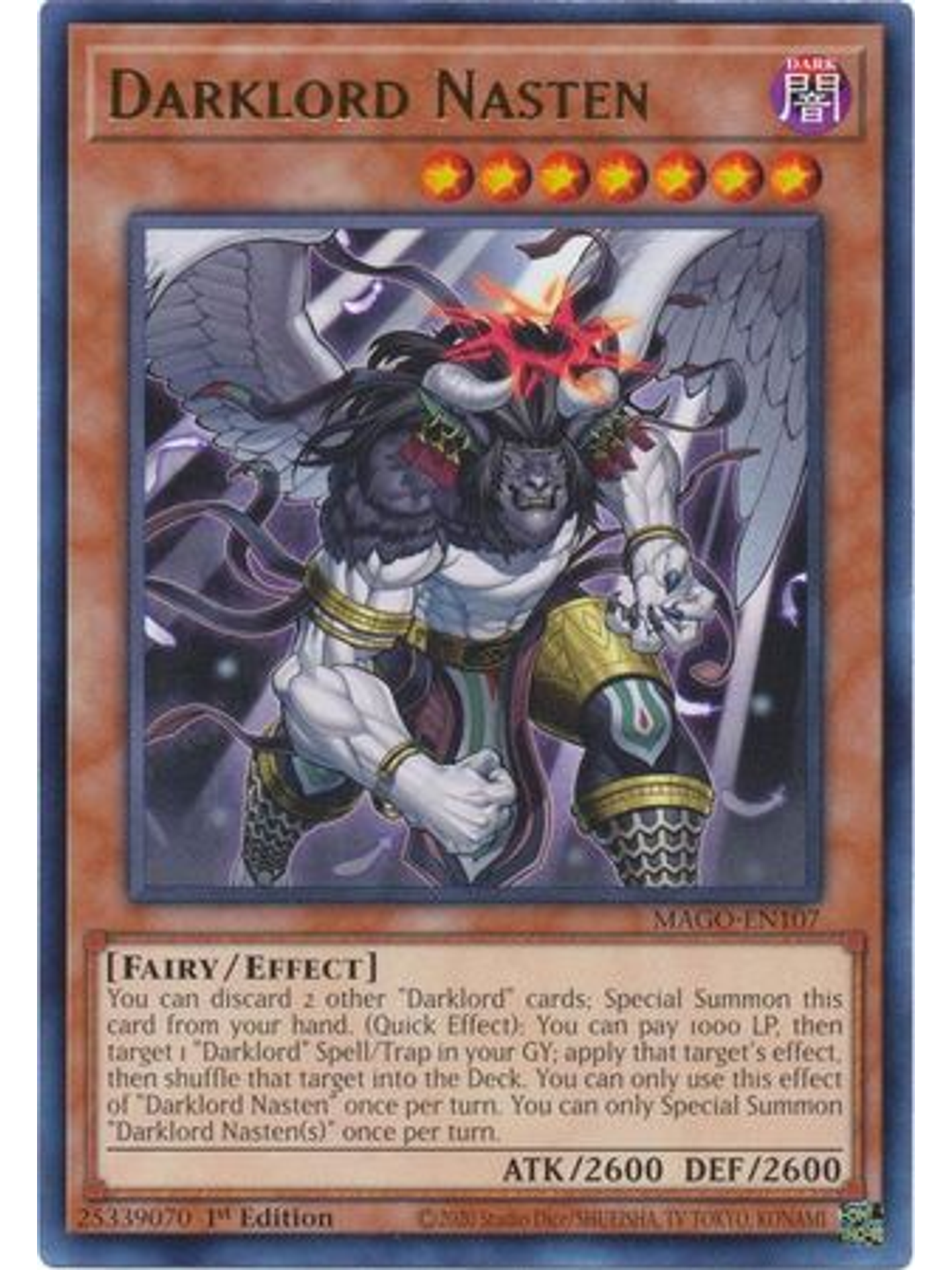 Darklord Nasten - MAGO-EN107 - Rare 1st Edition 1