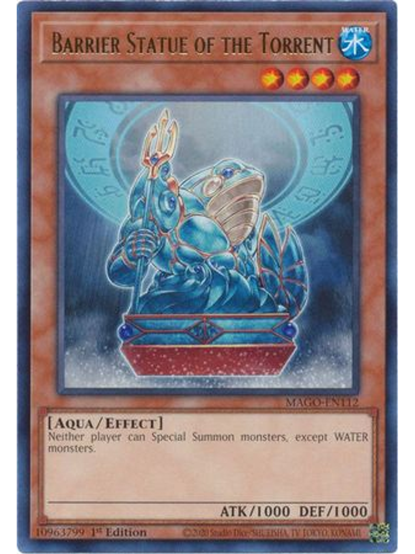 Barrier Statue of the Torrent - MAGO-EN112 - Rare 1st Edition 1
