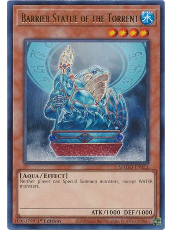 Barrier Statue of the Torrent - MAGO-EN112 - Rare 1st Edition 1