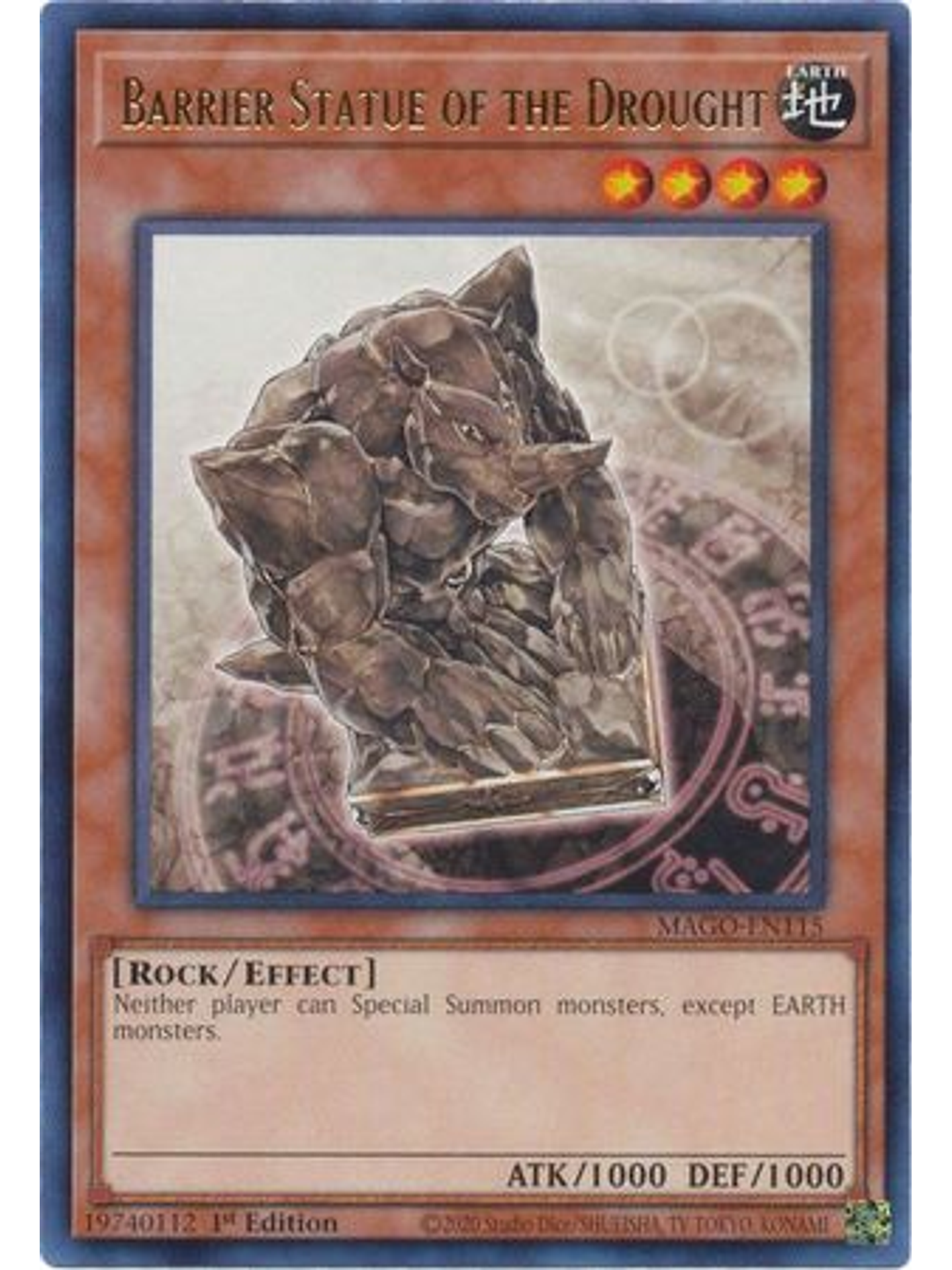 Barrier Statue of the Drought - MAGO-EN115 - Rare 1st Edition 1