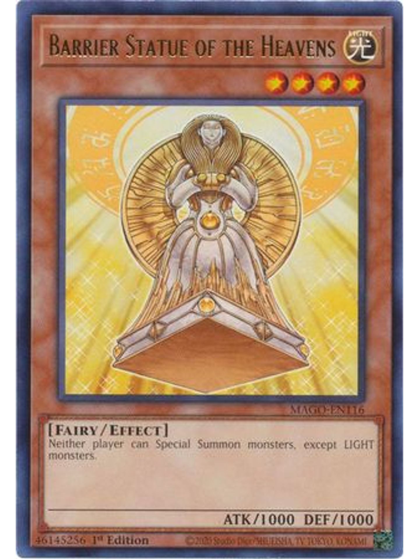 Barrier Statue of the Heavens - MAGO-EN116 - Rare 1st Edition 1
