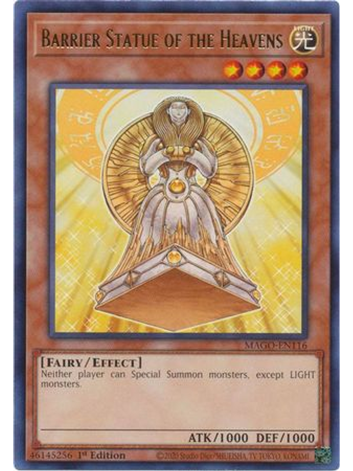 Barrier Statue of the Heavens - MAGO-EN116 - Rare 1st Edition 1