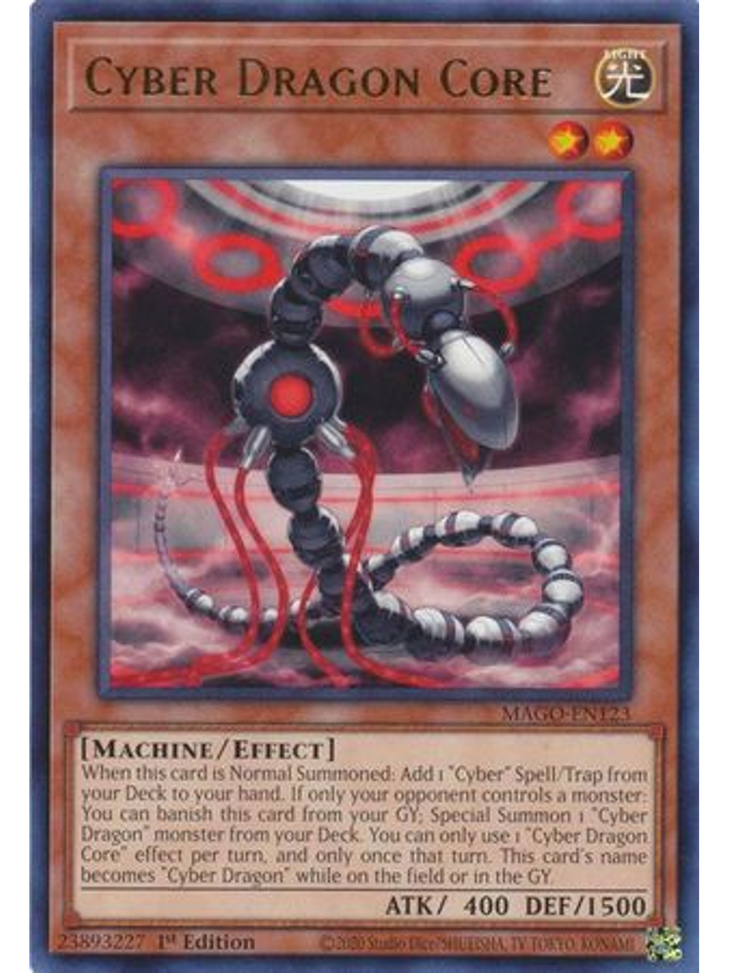 Cyber Dragon Core - MAGO-EN123 - Rare 1st Edition 1