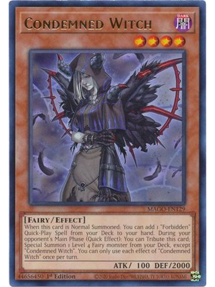 Condemned Witch - MAGO-EN129 - Rare 1st Edition 1