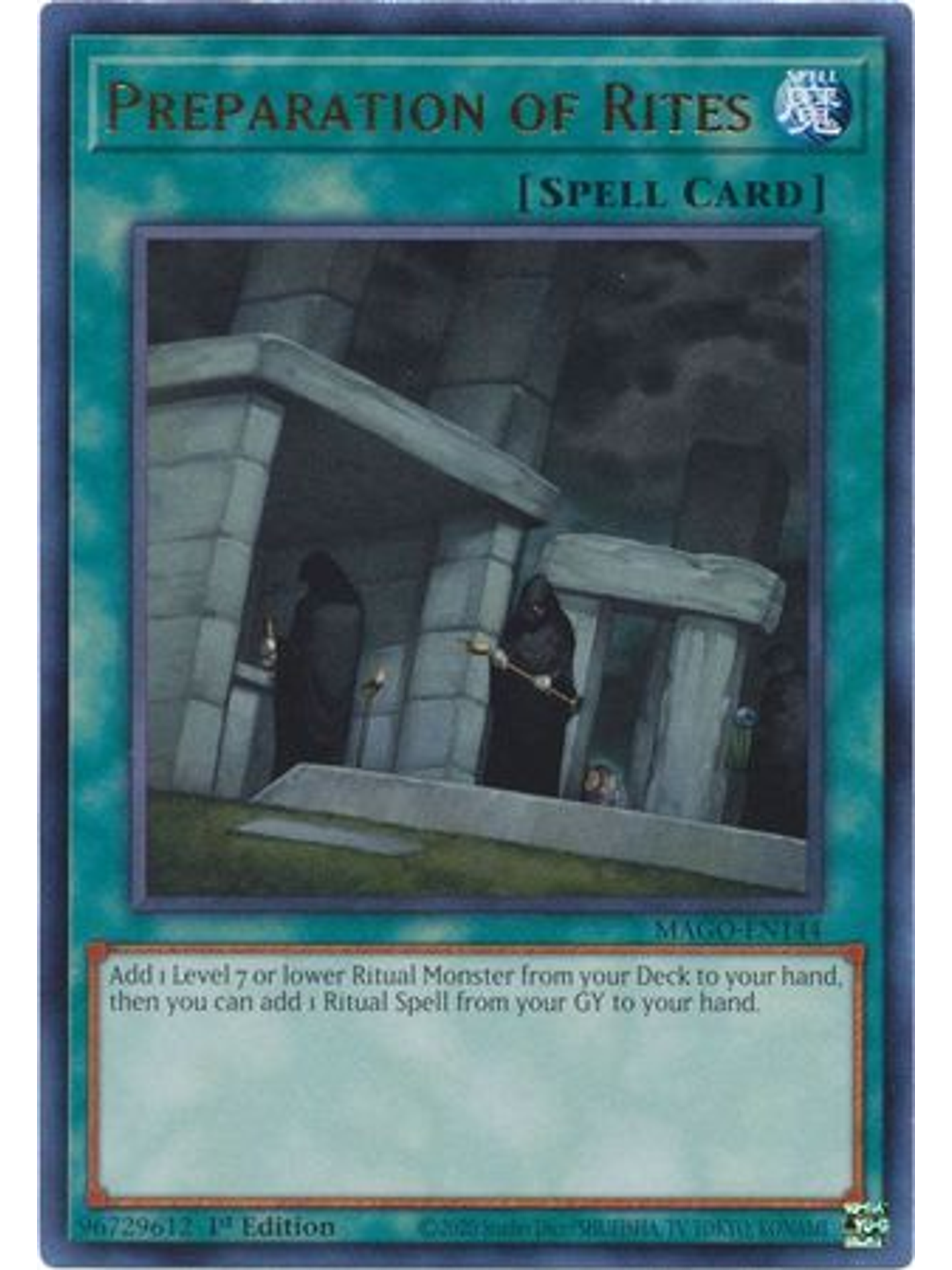 Preparation of Rites - MAGO-EN144 - Rare 1st Edition 1