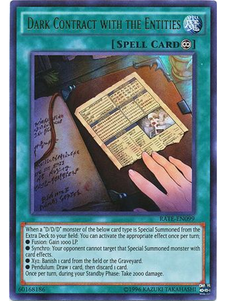 Dark Contract with the Entities - RATE-EN099 - Ultra Rare Unlimited 1