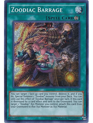 Zoodiac Barrage - RATE-EN059 - Secret Rare Unlimited