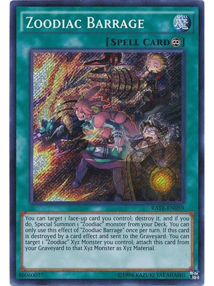 Zoodiac Barrage - RATE-EN059 - Secret Rare Unlimited 1