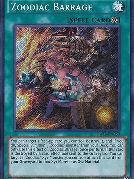 Zoodiac Barrage - RATE-EN059 - Secret Rare Unlimited