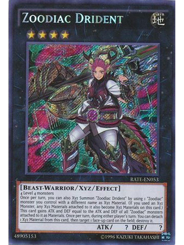 Zoodiac Drident - RATE-EN053 - Secret Rare Unlimited 1
