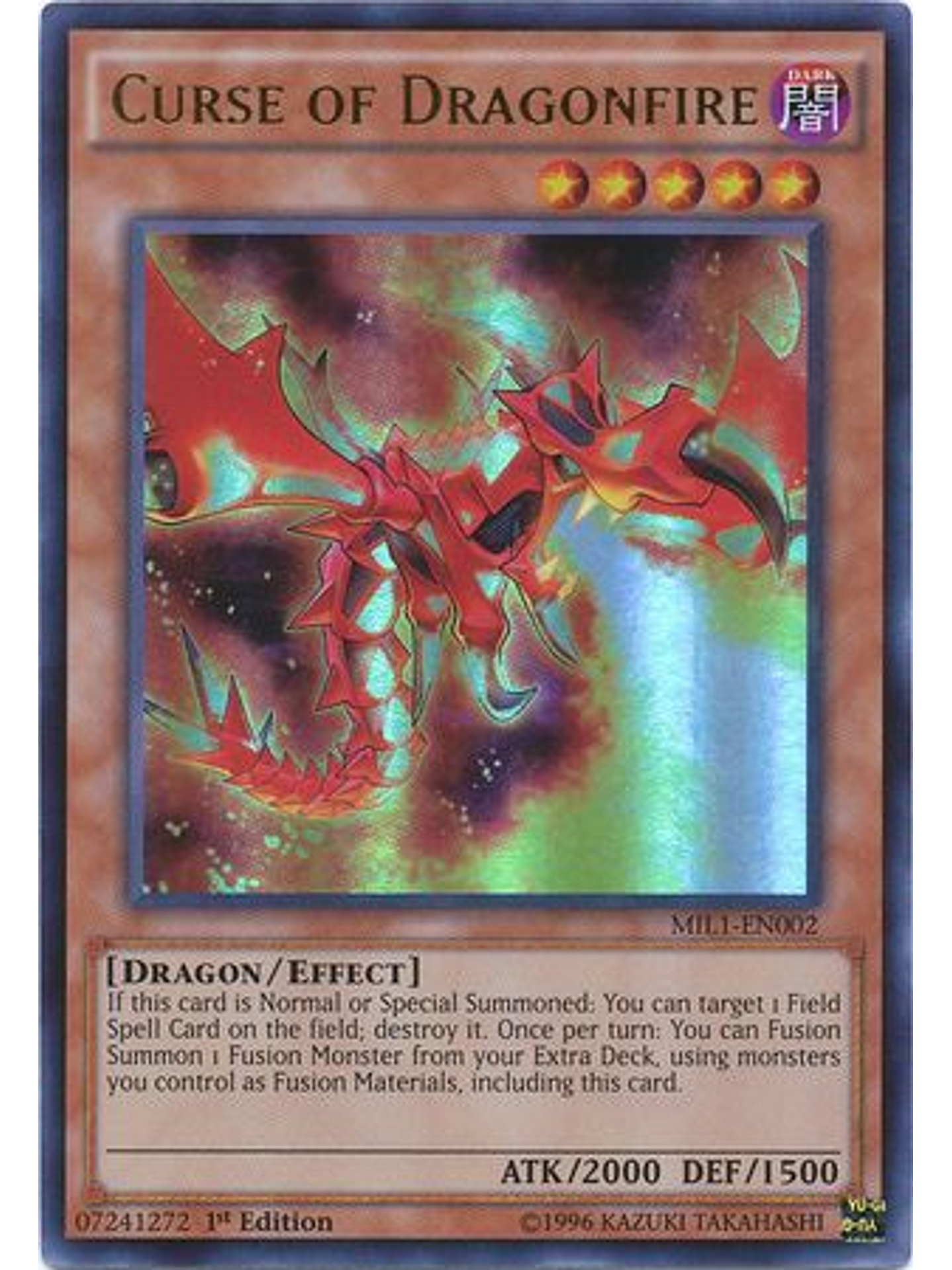Curse Of Dragonfire - mil1-en002 - Ultra Rare 1st Edition 1