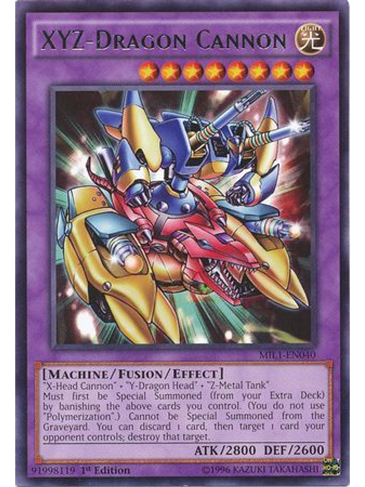 Xyz-dragon Cannon - mil1-en040 - Rare 1st Edition 1