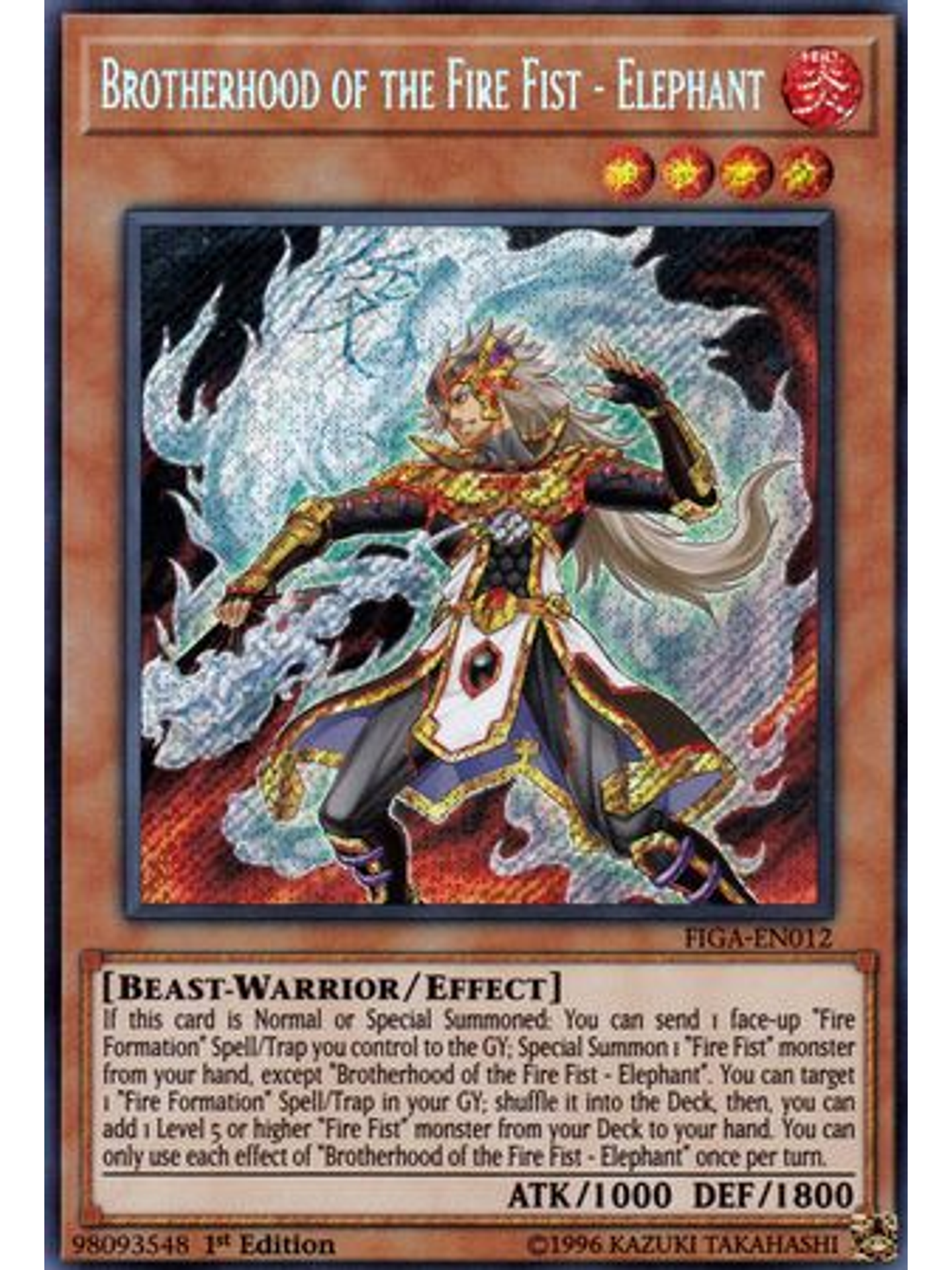 Brotherhood of the Fire Fist - Elephant - FIGA-EN012 - Secret Rare 1st Edition 1