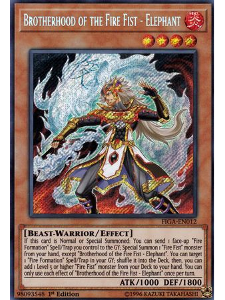 Brotherhood of the Fire Fist - Elephant - FIGA-EN012 - Secret Rare 1st Edition 1