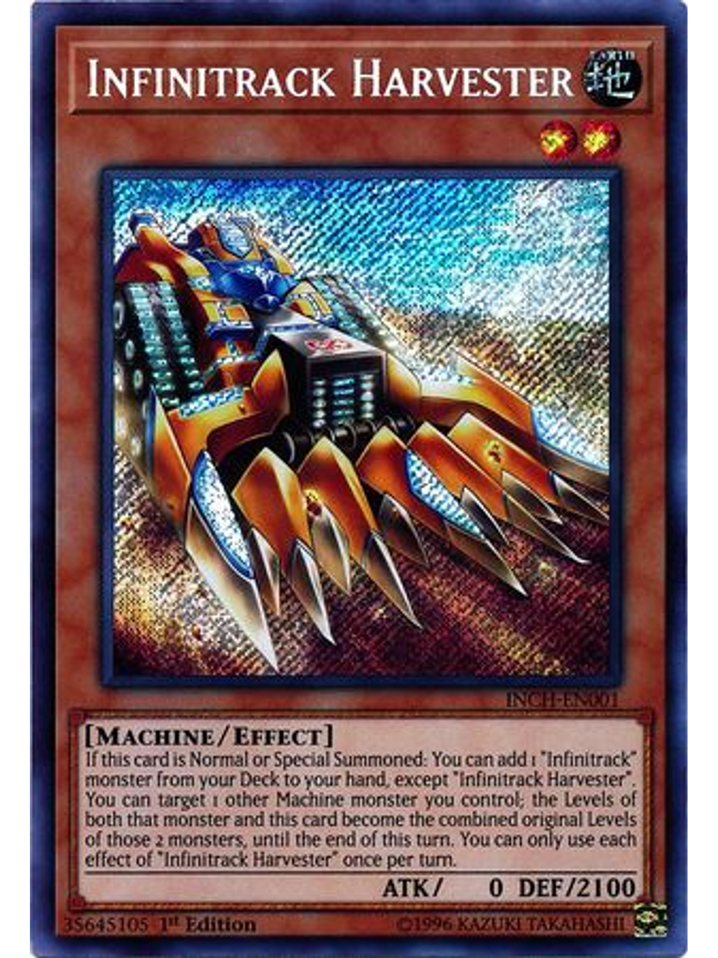 Infinitrack Harvester - INCH-EN001 - Secret Rare 1st Edition 1