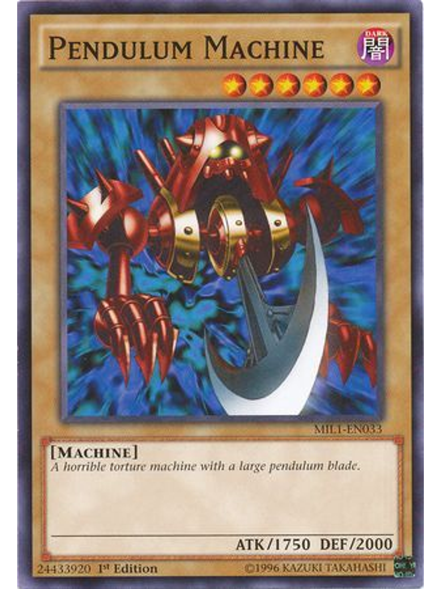 Pendulum Machine - MIL1-EN033 - Common 1st Edition 1