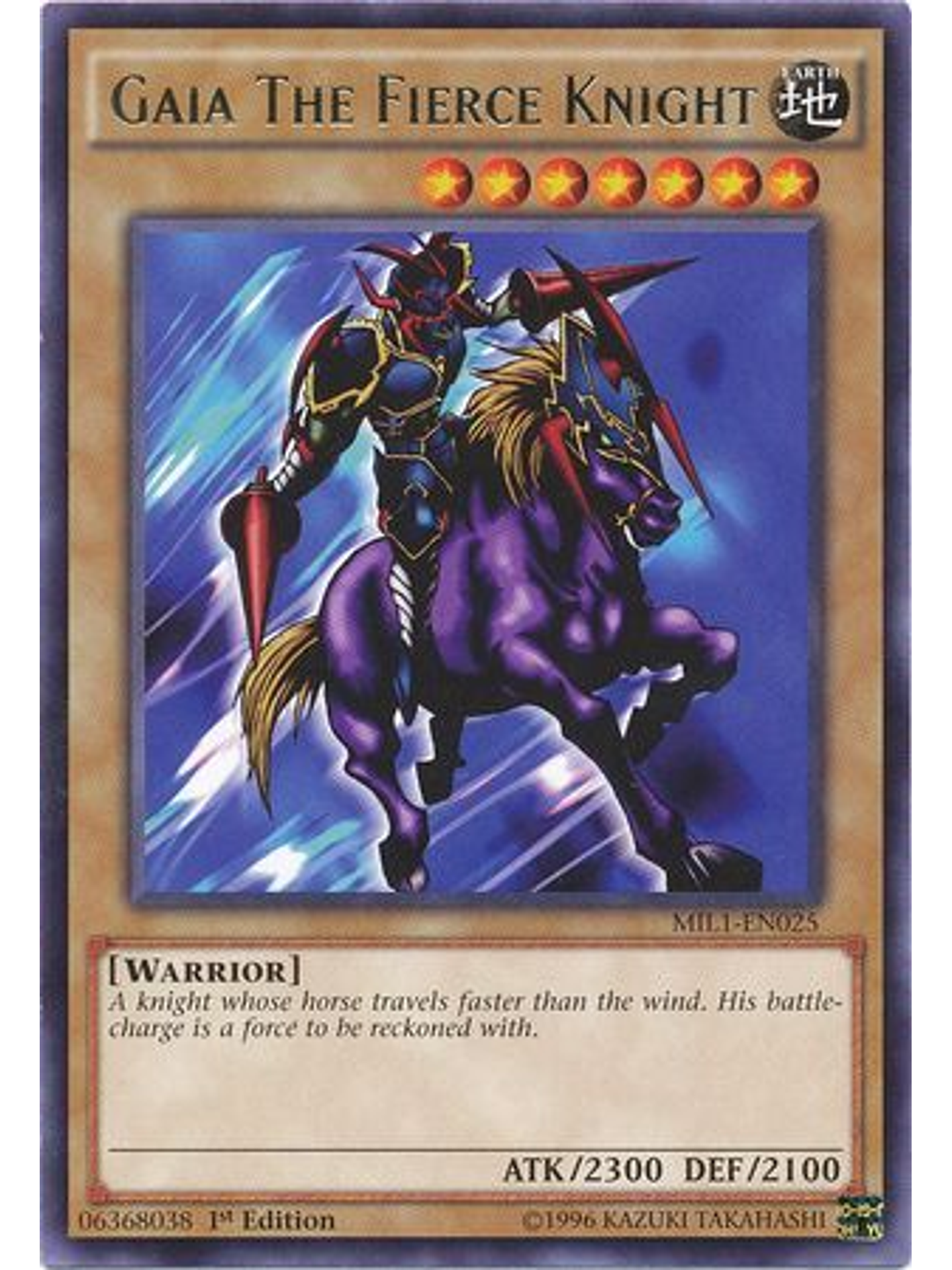 Gaia The Fierce Knight - MIL1-EN025 - Rare 1st Edition 1