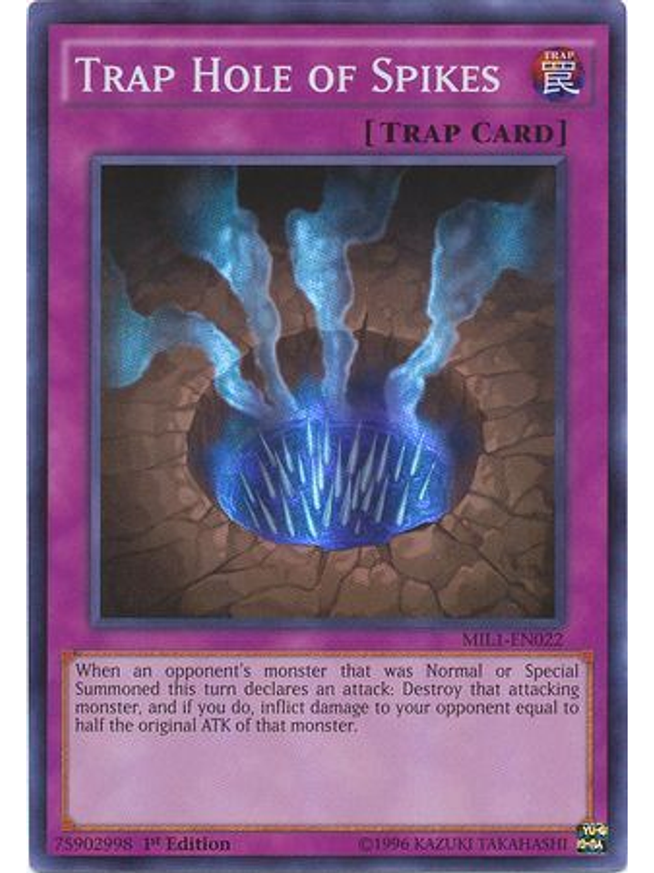 Trap Hole of Spikes - MIL1-EN022 - Super Rare 1st Edition 1