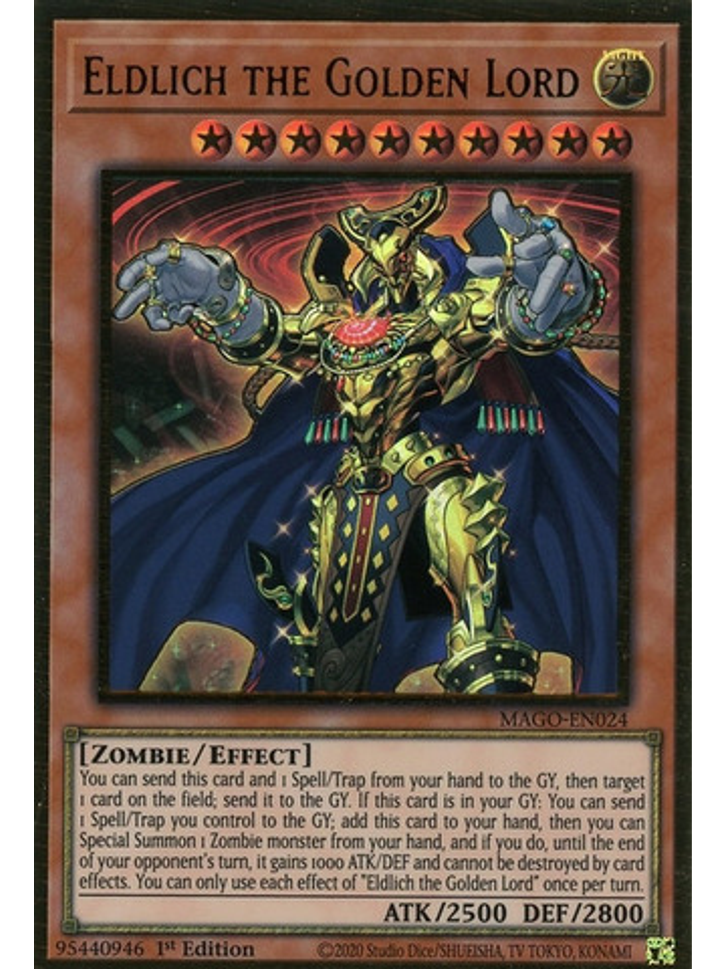 Eldlich the Golden Lord - MAGO-EN024 - Premium Gold Rare 1st Edition 1