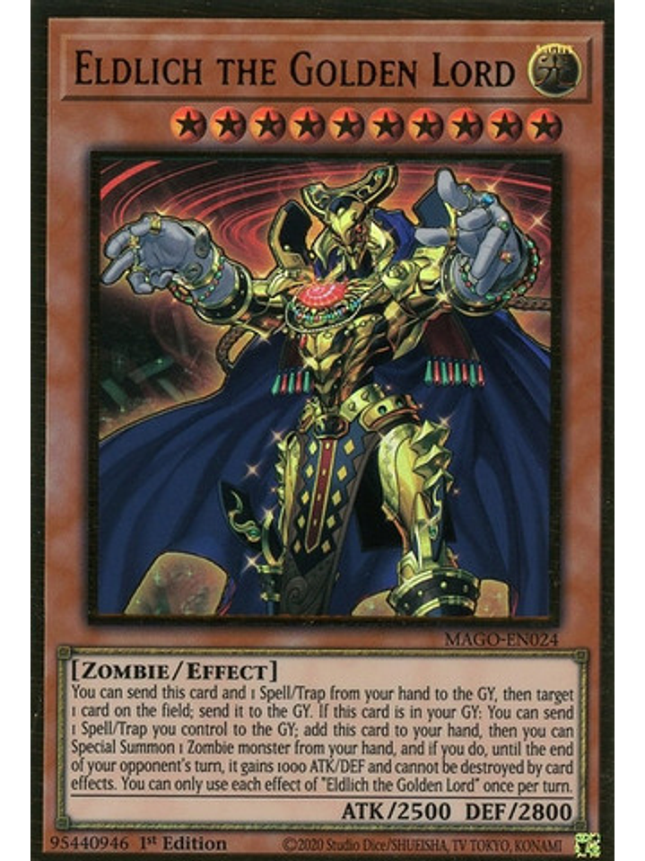 Eldlich the Golden Lord - MAGO-EN024 - Premium Gold Rare 1st Edition 1
