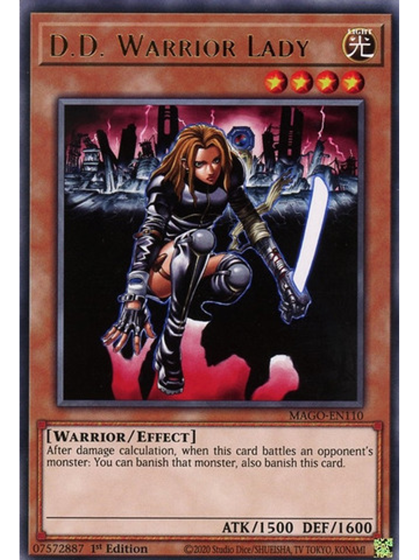 D.D. Warrior Lady - MAGO-EN110 - Rare 1st Edition 1