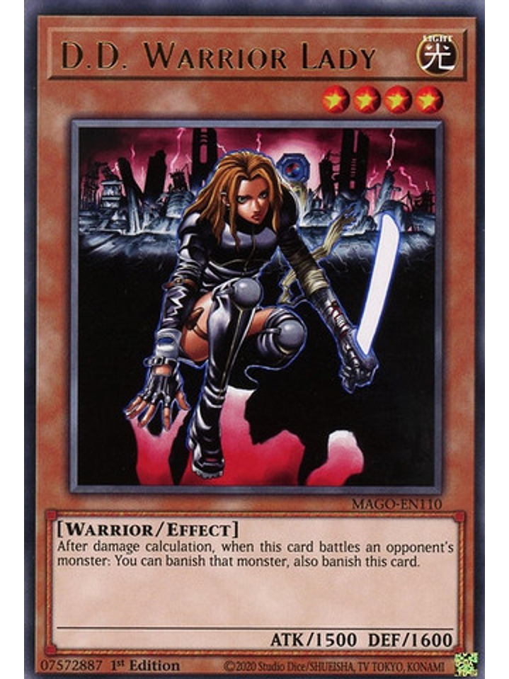 D.D. Warrior Lady - MAGO-EN110 - Rare 1st Edition 1