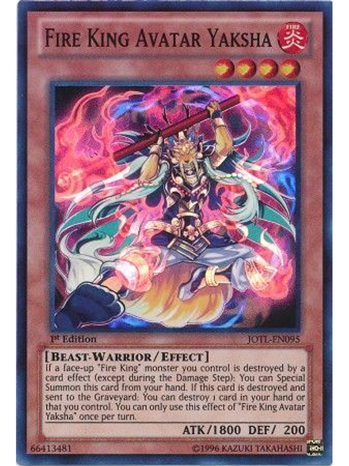 Fire King Avatar Yaksha - JOTL-EN095 - Super Rare 1st Edition 1