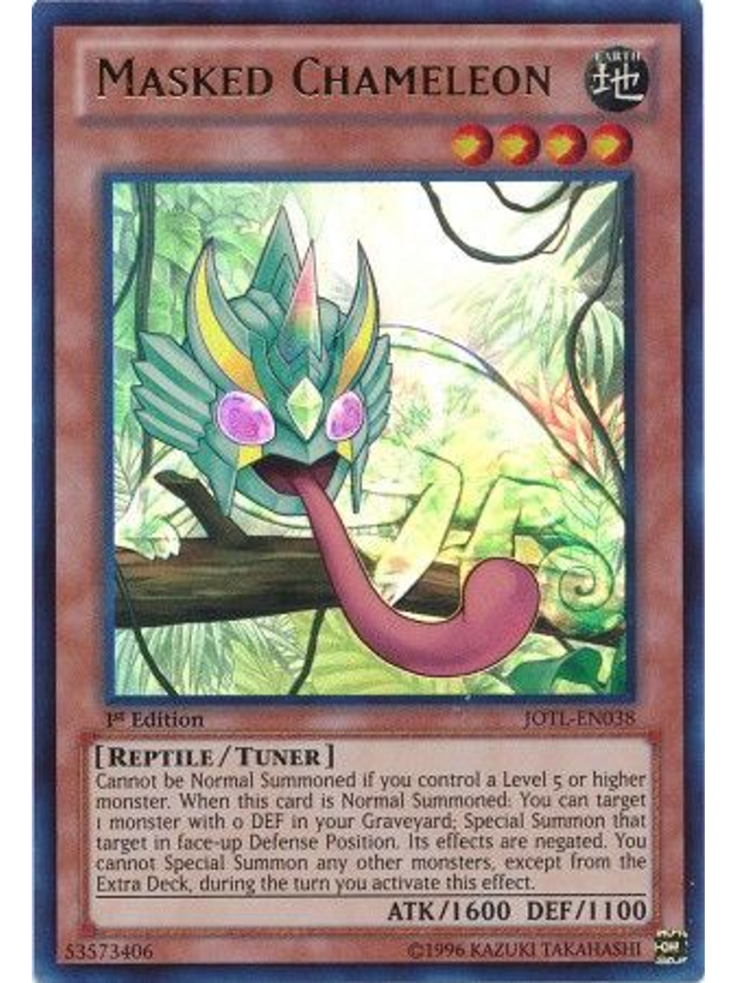 Masked Chameleon - JOTL-EN038 - Ultra Rare 1st Edition 1