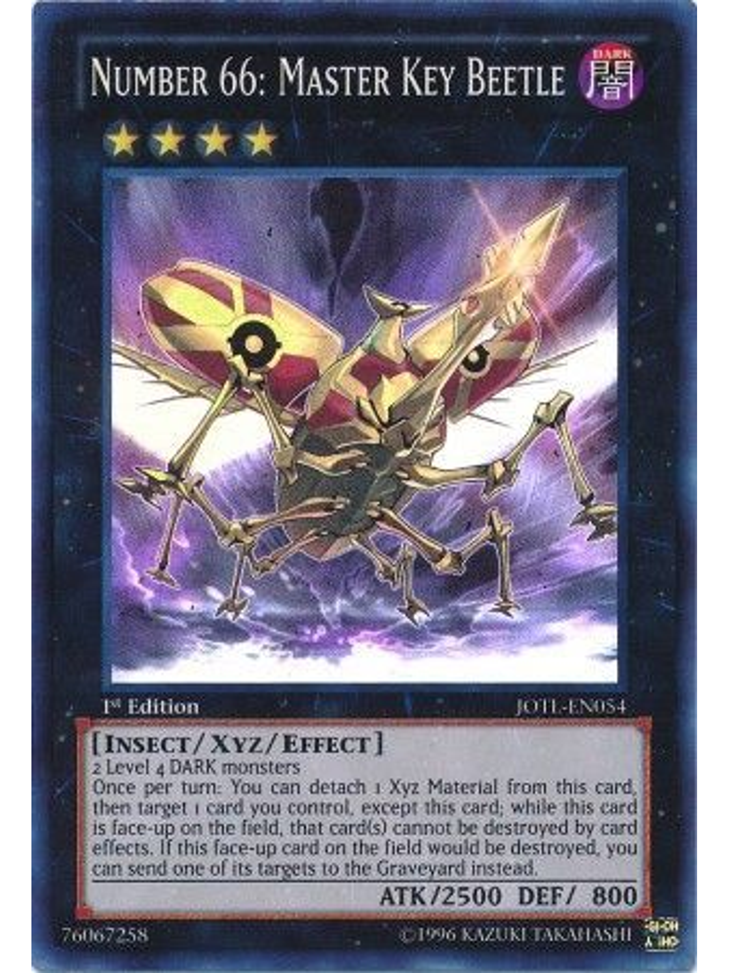 Number 66: Master Key Beetle - JOTL-EN054 - Super Rare 1st Edition 1
