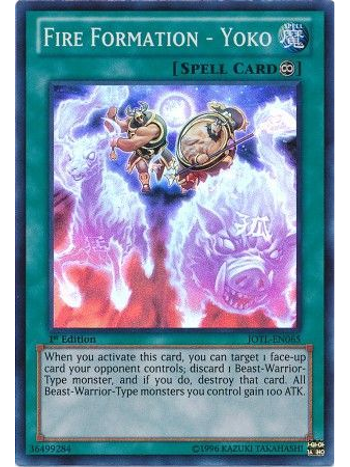 Fire Formation - Yoko - JOTL-EN065 - Super Rare 1st Edition 1