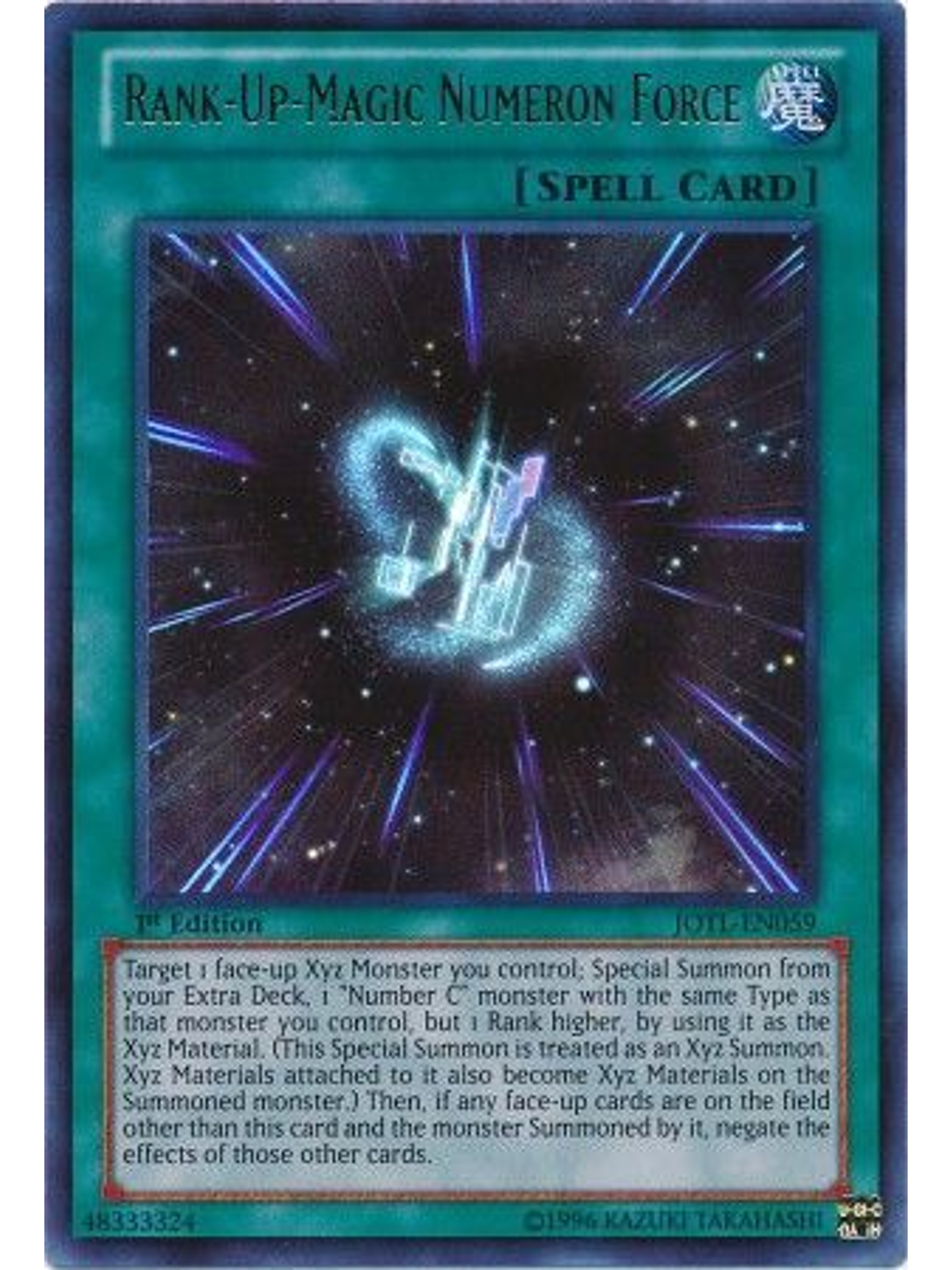 Rank-Up-Magic Numeron Force - JOTL-EN059 - Ultra Rare 1st Edition 1